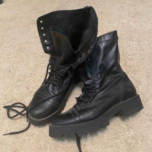 Steve Madden combat boots with platform chunky